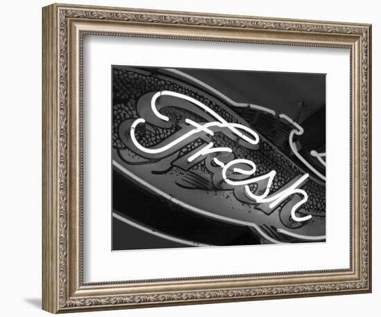 Fresh Sign at Pike's Place Market, Seattle, Washington, USA-Savanah Stewart-Framed Photographic Print