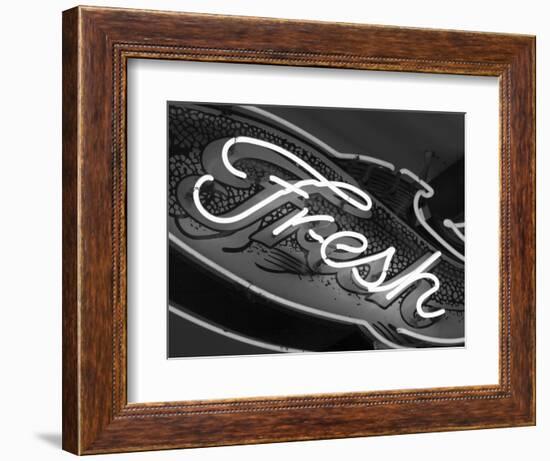 Fresh Sign at Pike's Place Market, Seattle, Washington, USA-Savanah Stewart-Framed Photographic Print