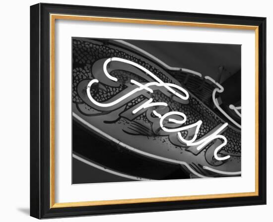 Fresh Sign at Pike's Place Market, Seattle, Washington, USA-Savanah Stewart-Framed Photographic Print