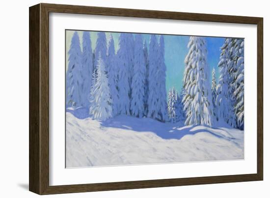 Fresh Snow, Morzine, France, 2015-Andrew Macara-Framed Giclee Print