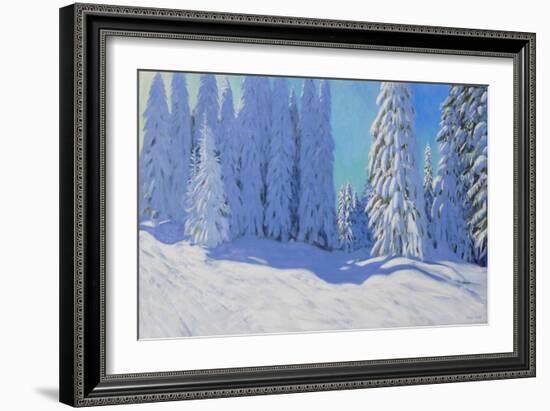 Fresh Snow, Morzine, France, 2015-Andrew Macara-Framed Giclee Print