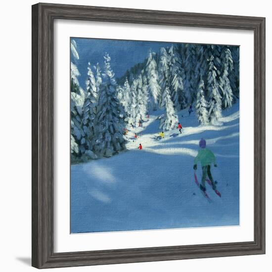 Fresh Snow, Morzine, France-Andrew Macara-Framed Giclee Print