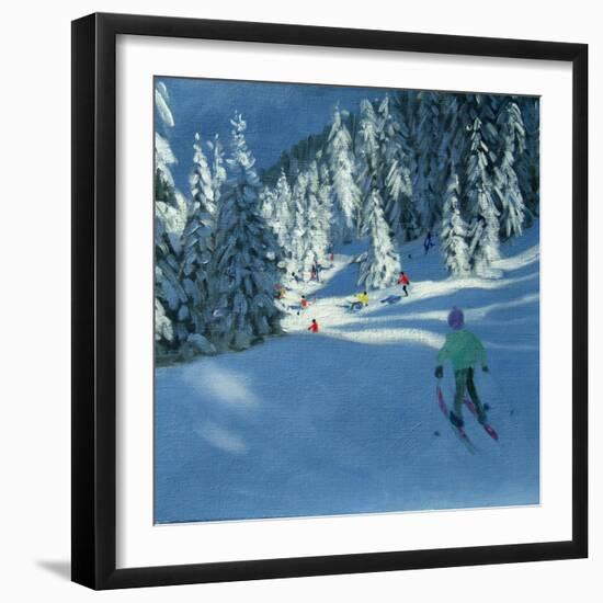 Fresh Snow, Morzine, France-Andrew Macara-Framed Giclee Print