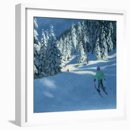 Fresh Snow, Morzine, France-Andrew Macara-Framed Giclee Print
