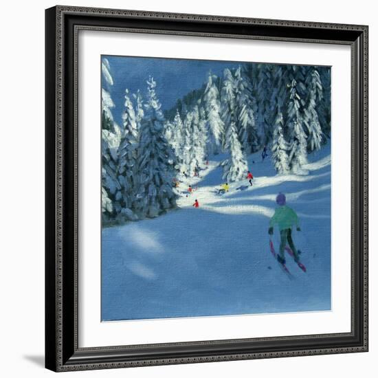 Fresh Snow, Morzine, France-Andrew Macara-Framed Giclee Print