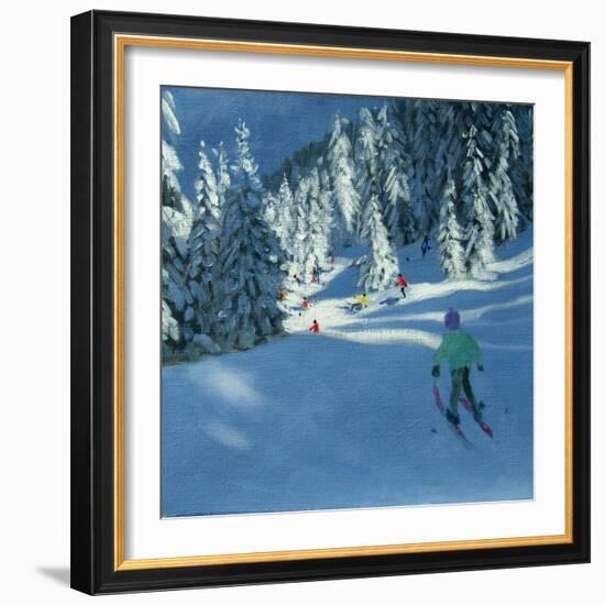 Fresh Snow, Morzine, France-Andrew Macara-Framed Giclee Print