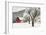 Fresh Snow on Red Barn Near Salmo, British Columbia, Canada-Chuck Haney-Framed Photographic Print