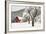 Fresh Snow on Red Barn Near Salmo, British Columbia, Canada-Chuck Haney-Framed Photographic Print