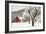 Fresh Snow on Red Barn Near Salmo, British Columbia, Canada-Chuck Haney-Framed Photographic Print