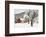 Fresh Snow on Red Barn Near Salmo, British Columbia, Canada-Chuck Haney-Framed Photographic Print