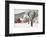 Fresh Snow on Red Barn Near Salmo, British Columbia, Canada-Chuck Haney-Framed Photographic Print