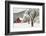 Fresh Snow on Red Barn Near Salmo, British Columbia, Canada-Chuck Haney-Framed Premium Photographic Print