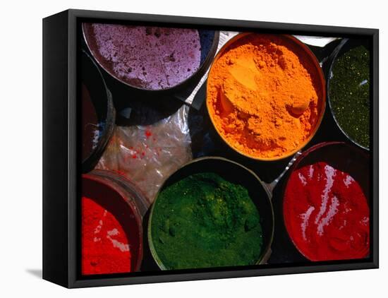 Fresh Spices for Sale at Sunday Market, Pisac, Cuzco, Peru-Mark Daffey-Framed Premier Image Canvas