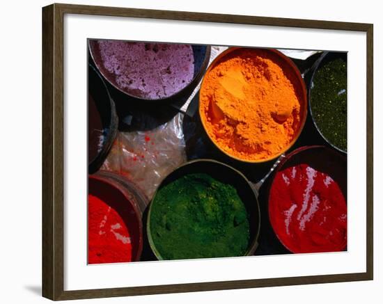 Fresh Spices for Sale at Sunday Market, Pisac, Cuzco, Peru-Mark Daffey-Framed Photographic Print