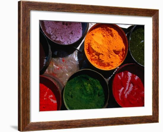 Fresh Spices for Sale at Sunday Market, Pisac, Cuzco, Peru-Mark Daffey-Framed Photographic Print