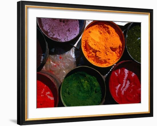 Fresh Spices for Sale at Sunday Market, Pisac, Cuzco, Peru-Mark Daffey-Framed Photographic Print