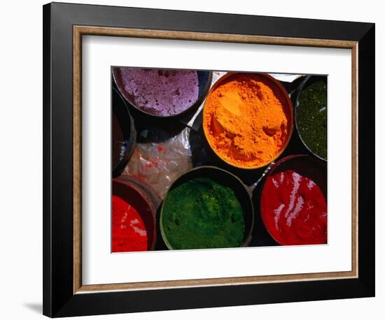 Fresh Spices for Sale at Sunday Market, Pisac, Cuzco, Peru-Mark Daffey-Framed Photographic Print