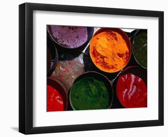 Fresh Spices for Sale at Sunday Market, Pisac, Cuzco, Peru-Mark Daffey-Framed Photographic Print