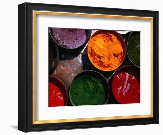 Fresh Spices for Sale at Sunday Market, Pisac, Cuzco, Peru-Mark Daffey-Framed Photographic Print