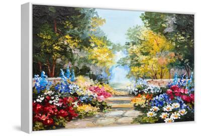 Oil Painting Landscape - Colorful Summer Forest, Beautiful