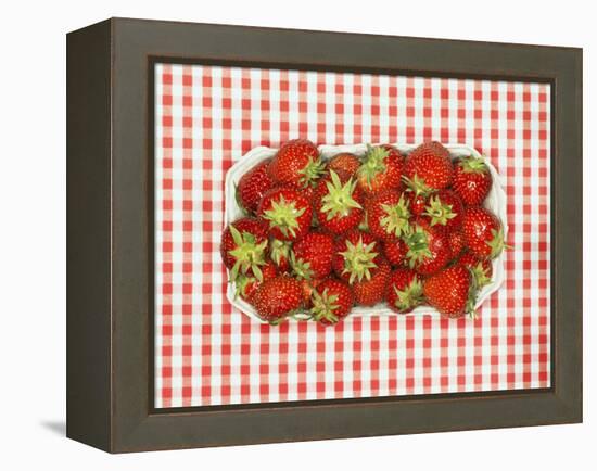 Fresh Strawberries in Cardboard Punnet-Kröger & Gross-Framed Premier Image Canvas