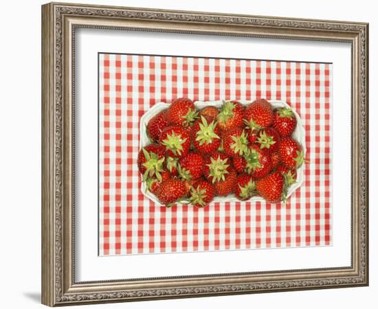 Fresh Strawberries in Cardboard Punnet-Kröger & Gross-Framed Photographic Print