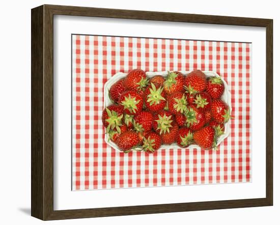 Fresh Strawberries in Cardboard Punnet-Kröger & Gross-Framed Photographic Print