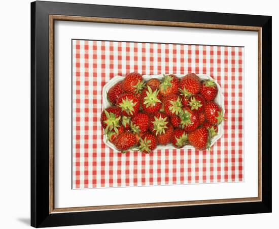 Fresh Strawberries in Cardboard Punnet-Kröger & Gross-Framed Photographic Print