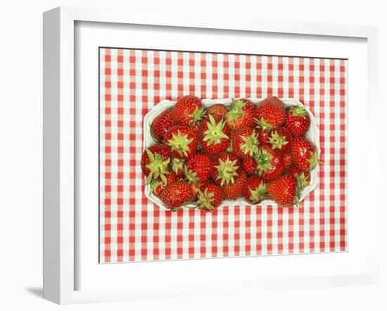 Fresh Strawberries in Cardboard Punnet-Kröger & Gross-Framed Photographic Print