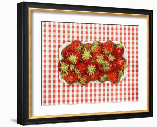 Fresh Strawberries in Cardboard Punnet-Kröger & Gross-Framed Photographic Print