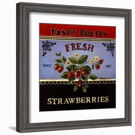 Fresh Strawberries-Kimberly Poloson-Framed Art Print