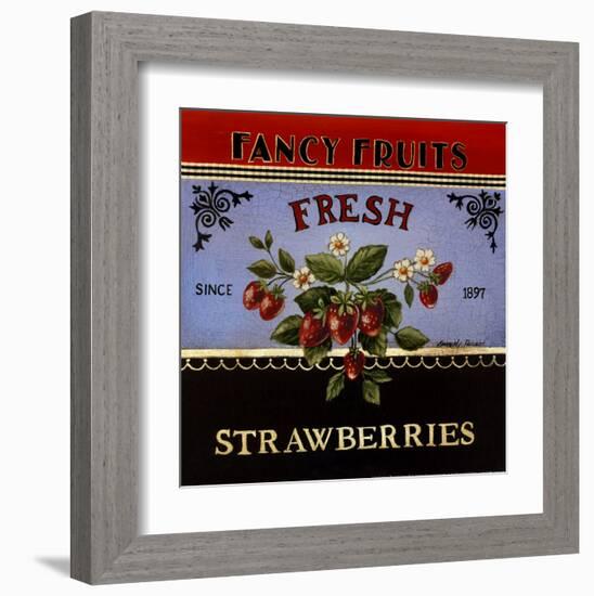 Fresh Strawberries-Kimberly Poloson-Framed Art Print