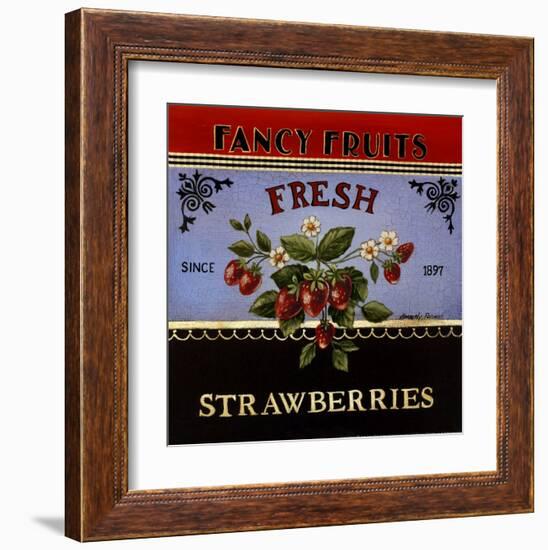 Fresh Strawberries-Kimberly Poloson-Framed Art Print