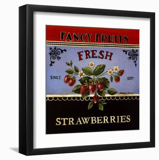 Fresh Strawberries-Kimberly Poloson-Framed Art Print