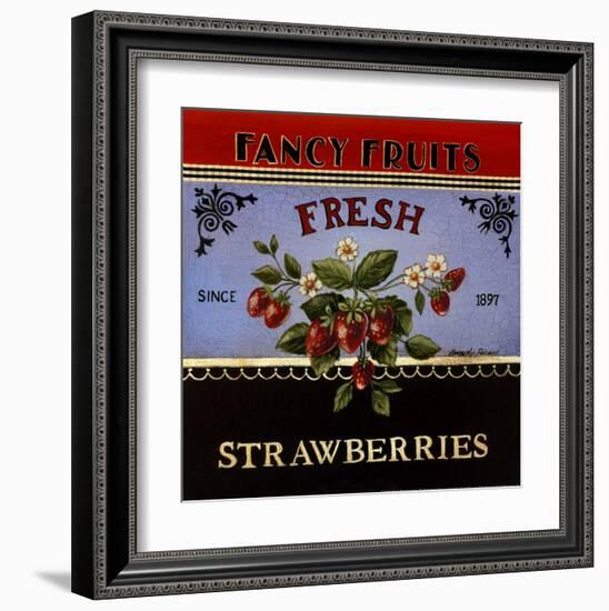 Fresh Strawberries-Kimberly Poloson-Framed Art Print