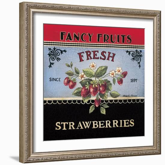 Fresh Strawberries-Kimberly Poloson-Framed Art Print