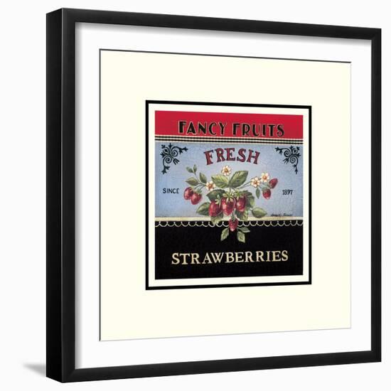 Fresh Strawberries-Kimberly Poloson-Framed Art Print