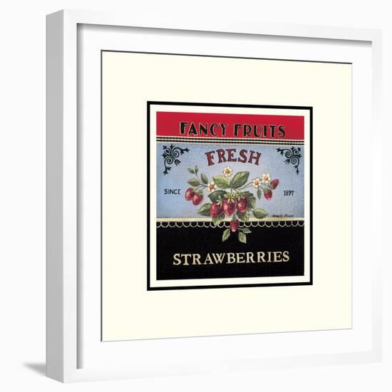 Fresh Strawberries-Kimberly Poloson-Framed Art Print