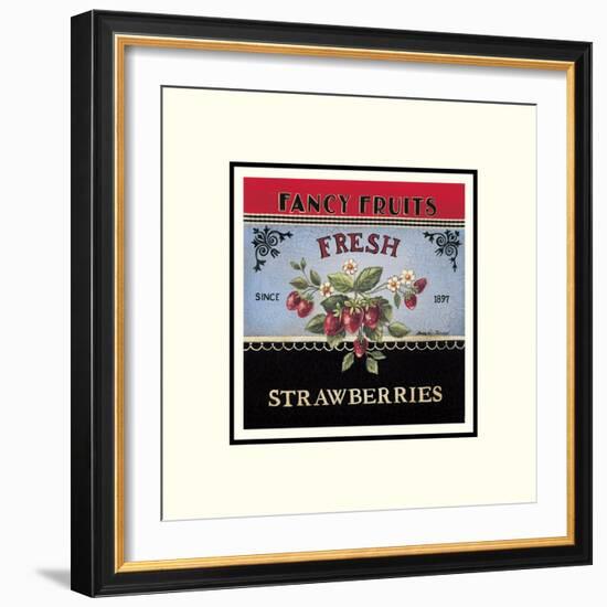 Fresh Strawberries-Kimberly Poloson-Framed Art Print