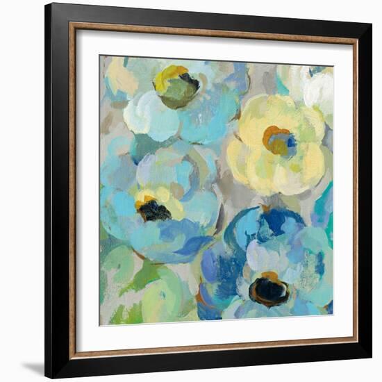 Fresh Teal Flowers II-Silvia Vassileva-Framed Art Print