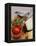 Fresh Tomatoes, Basil and Piece of Cheese, Sauce-Boat-null-Framed Premier Image Canvas