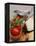 Fresh Tomatoes, Basil and Piece of Cheese, Sauce-Boat-null-Framed Premier Image Canvas