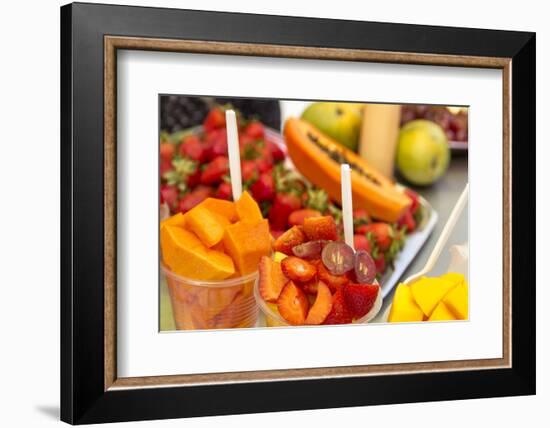 Fresh tropical fruit for sale in historic Cartagena, Colombia.-Jerry Ginsberg-Framed Photographic Print