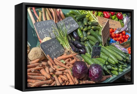 Fresh vegetable market, Bayeux, Normandy, France-Lisa S. Engelbrecht-Framed Premier Image Canvas