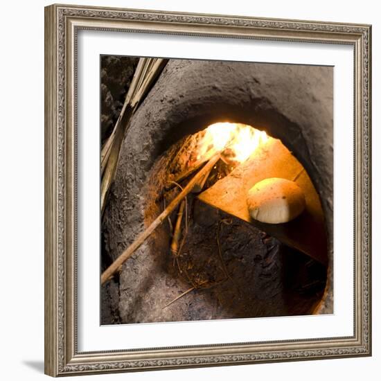 Freshly-Baked Bread in a Traditional Communal Clay Oven in the Town of Merzouga, Morocco-null-Framed Photographic Print