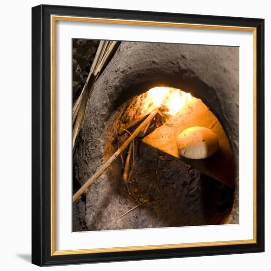 Freshly-Baked Bread in a Traditional Communal Clay Oven in the Town of Merzouga, Morocco-null-Framed Photographic Print