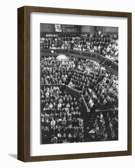 Freshman Orientation Meeting at Harvard-Alfred Eisenstaedt-Framed Photographic Print