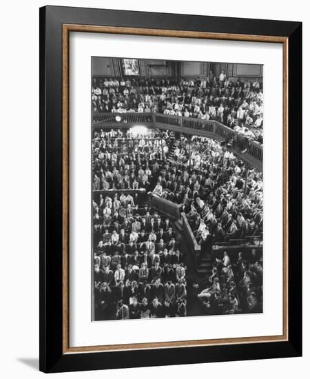 Freshman Orientation Meeting at Harvard-Alfred Eisenstaedt-Framed Photographic Print