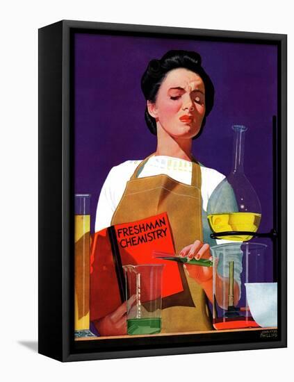 "Freshmen Chemistry," May 4, 1940-John Hyde Phillips-Framed Premier Image Canvas
