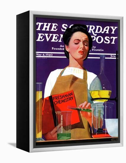 "Freshmen Chemistry," Saturday Evening Post Cover, May 4, 1940-John Hyde Phillips-Framed Premier Image Canvas